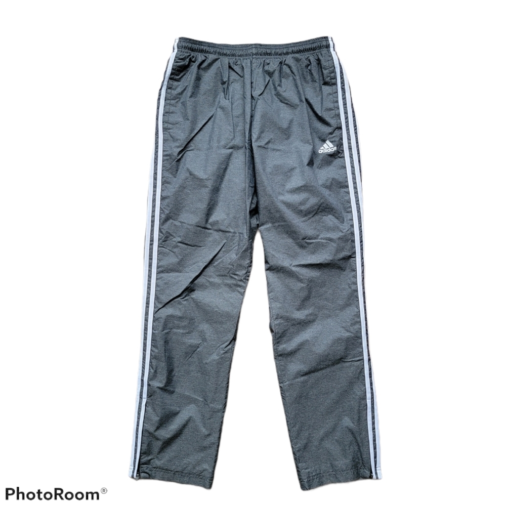 Adidas Track Pants Gray & White Striped